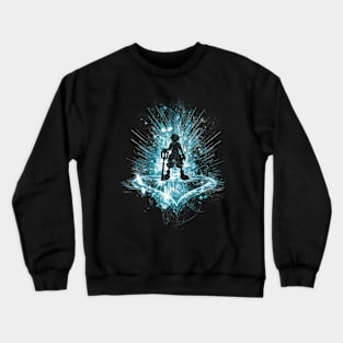 a key to the heart -blue Crewneck Sweatshirt